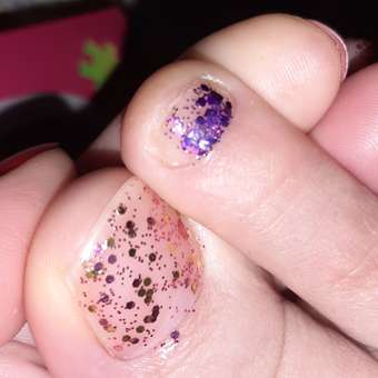 Набор косметики Lukky Конфетти фиолетовый лак для ногтей и золотая помада с блёстками: отзыв пользователя Детский Мир