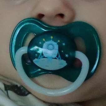 Пустышка Canpol Babies Space круглая латексная 6-18 месяцев Бирюзовая: отзыв пользователя ДетМир