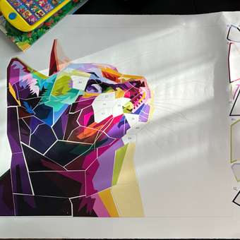 Набор для творчества VEROL Кот рисуем наклейками по номерам: отзыв пользователя Детский Мир