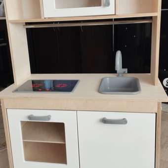 Детская кухня игровая Alatoys Сканди с плитой и краном с белым фасадом: отзыв пользователя Детский Мир
