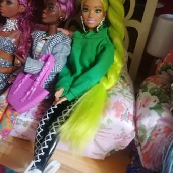 Кукла Barbie Экстра с зелеными неоновыми волосами HDJ44: отзыв пользователя Детский Мир