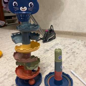 Развивающая игрушка GRACE HOUSE горка с шариками с кольцебросом: отзыв пользователя Детский Мир