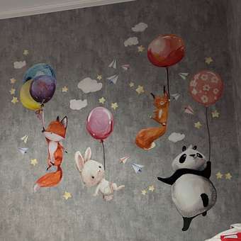 Наклейки интерьерные VEROL Животные на воздушных шариках: отзыв пользователя Детский Мир