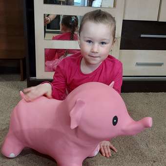 Прыгун Altacto Слонёнок 53х27х34 см макс. нагрузка 60 кг розовый: отзыв пользователя Детский Мир