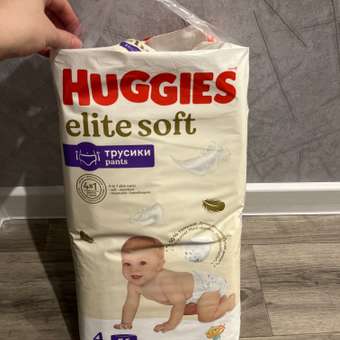 Подгузники-трусики Huggies Elite Soft 4 9-14кг 56шт: отзыв пользователя ДетМир