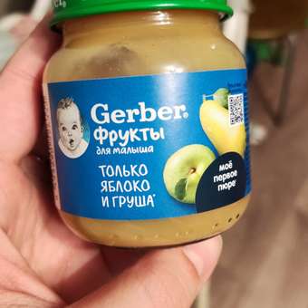 Пюре Gerber яблоко-груша 125г с 5месяцев: отзыв пользователя ДетМир