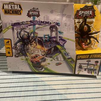 Трек Metal Machines Spider Strike с лифтом, многоуровневый: отзыв пользователя Детский Мир