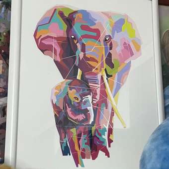 Набор для творчества VEROL Слон рисуем наклейками по номерам: отзыв пользователя Детский Мир