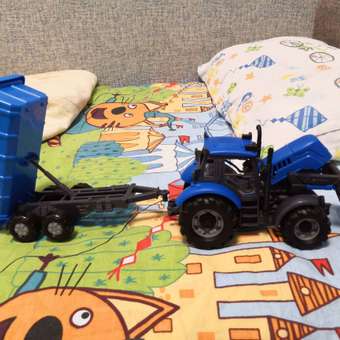 Трактор Полесье с прицепом и ковшом инерционный синий: отзыв пользователя Детский Мир