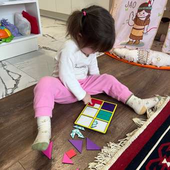 Головоломка деревянная Alubalu Набор Сложи квадрат: отзыв пользователя Детский Мир