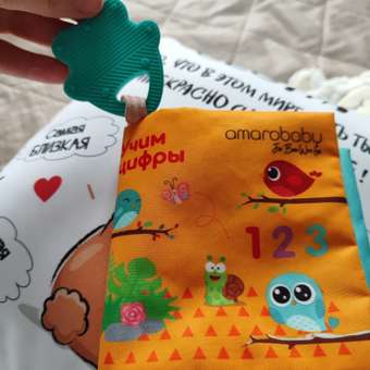 Книжка-игрушка с грызунком AmaroBaby Soft Book Цифры: отзыв пользователя Детский Мир