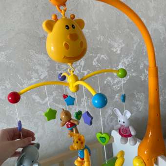 Мобиль Жирафики Игрушка подвесная погремушка в коляску кроватку Жирафик: отзыв пользователя Детский Мир