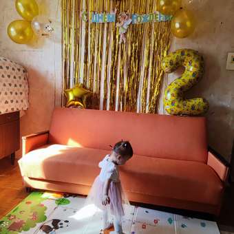 Дождик-занавес фольгированный Мишины шарики Для фотозоны и оформления праздника: отзыв пользователя Детский Мир