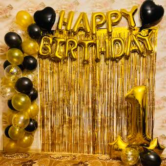 Воздушные шары набор Мишины шарики для фотозоны на день рождения с фольгированными буквами Happy Birthday: отзыв пользователя Детский Мир