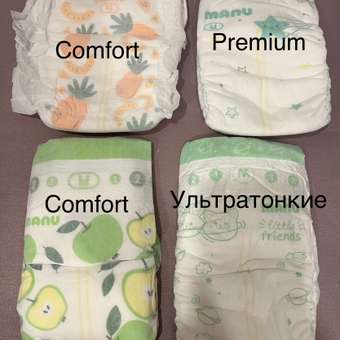 Подгузники MANU ультратонкие M (6-11 кг) 64 шт.: отзыв пользователя Детский Мир