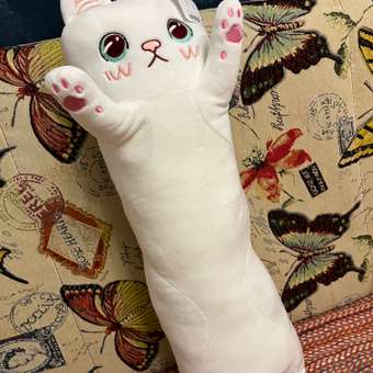 Мягкая игрушка Sima-Land подушка «Котик» 65 см цвет белый: отзыв пользователя Детский Мир