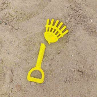 Набор АлексТойз песочный ведро Крепость совок грабли и 3 формочки: отзыв пользователя Детский Мир