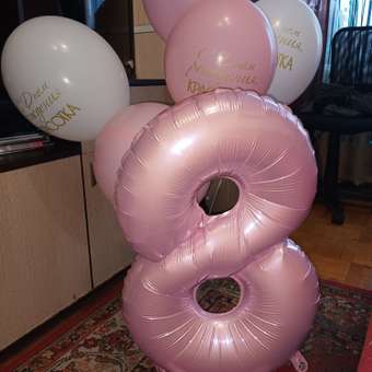 Шар GRABO Цифра 8 фольгированный Pastel-Pink 1207-4283: отзыв пользователя Детский Мир