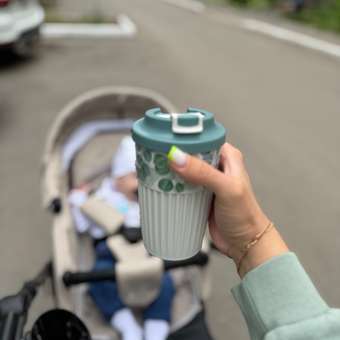 Стакан для горячих напитков Phibo с клапаном Madre Terra 450мл светло-голубой: отзыв пользователя Детский Мир