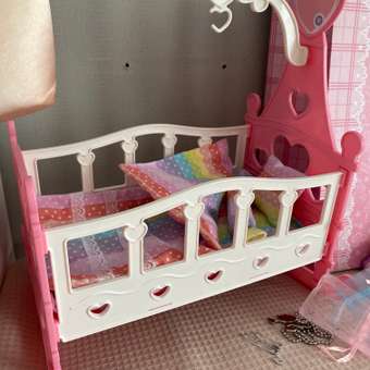 Кроватка для куклы Полесье колыбель сборная 8 элементов розовый: отзыв пользователя Детский Мир