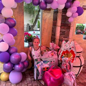 Воздушные шары набор Мишины шарики фотозона на праздник день рождения для девочки 110 шт: отзыв пользователя Детский Мир