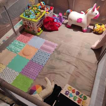 Манеж BabyCare игровой RANCHO 180*150 тёпло серый: отзыв пользователя Детский Мир