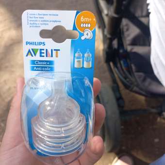 Соска Philips Avent Anti-Colic силикон (для густых жидкостей) 2 шт.: отзыв пользователя Детский Мир