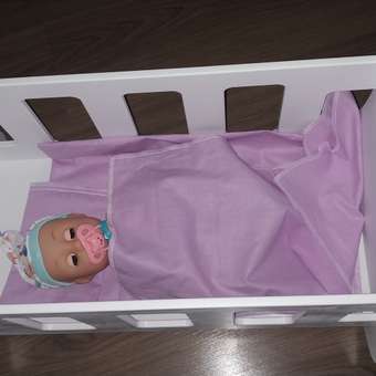 Кроватка для кукол Alubalu 43 см деревянная с бельем в комплекте: отзыв пользователя Детский Мир
