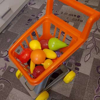 Игровой набор Стром Тележка для супермаркета с фруктами и овощами Оранжевая: отзыв пользователя Детский Мир