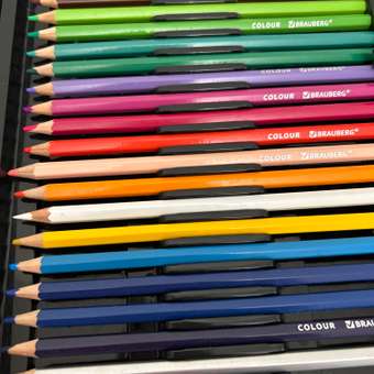 Карандаши цветные Brauberg Premium 24 цвета шестигранные грифель мягкий: отзыв пользователя Детский Мир