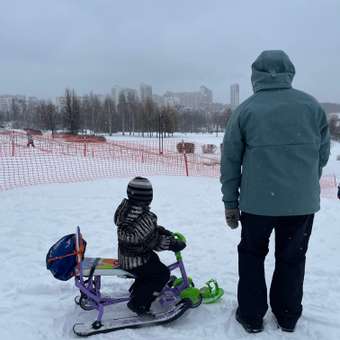 Снегокат NiKA kids Тимка Спорт с ручкой, с рулем, со спинкой: отзыв пользователя Детский Мир