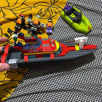 Конструктор LEGO City Пожарно-спасательная лодка блочный: отзыв пользователя Детский Мир