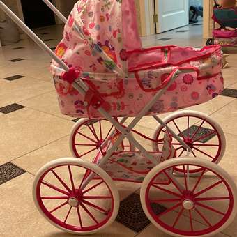 Детская коляска для кукол Baby and Kids прогулочная для девочки с большими колесами ES56105: отзыв пользователя Детский Мир