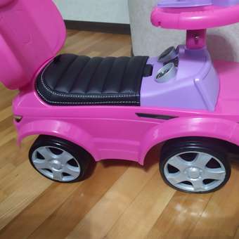 Каталка BabyCare Sport car кожаное сиденье розовый: отзыв пользователя Детский Мир