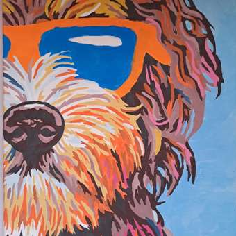 Картина по номерам Art on Canvas Красочная собака холст на подрамнике 40х50 см: отзыв пользователя Детский Мир