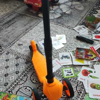 Самокат трехколесный Alfa Mini Buggy Boom с корзинкой и подстаканником морковный: отзыв пользователя Детский Мир