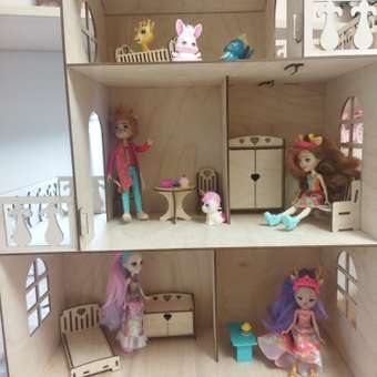 Кукольный дом Pema kids Без окрашивания София Мини с мебелью: отзыв пользователя Детский Мир