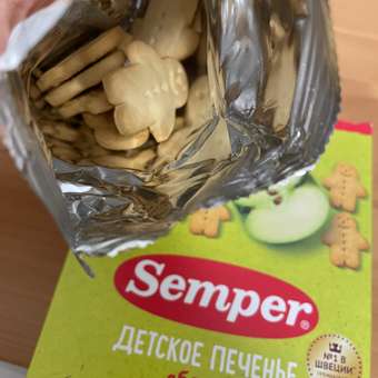 Печенье Semper яблоко 80г с 12месяцев: отзыв пользователя ДетМир