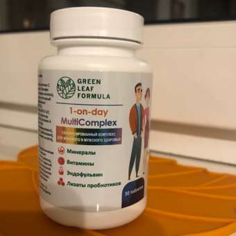 Витаминно-минеральный комплекс Green Leaf Formula с метабиотиками 13 витаминов + 8 минералов 1050 мг 30 таблеток: отзыв пользователя Детский Мир