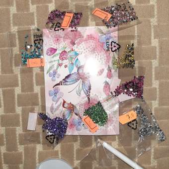 Набор для творчества ORIGAMI Алмазные узоры Волшебные бабочки открытки 3шт 05151: отзыв пользователя Детский Мир