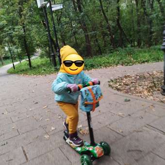Самокат Small Rider Turbo 2 Зеленый Оранжевый дино: отзыв пользователя Детский Мир