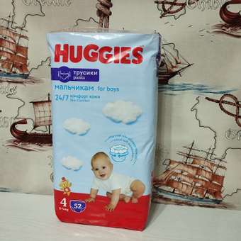 Трусики Huggies Ultra Comfort для мальчиков 4 (9-14 кг) 52 шт.: отзыв пользователя Детский Мир