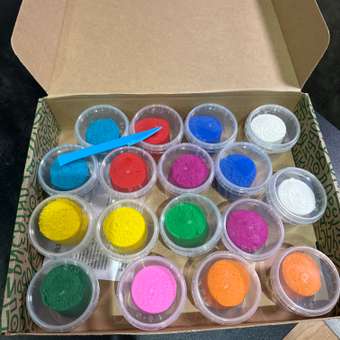 Набор для лепки LORI разноцветное тесто-пластилин 17 банок по 80 г: отзыв пользователя Детский Мир