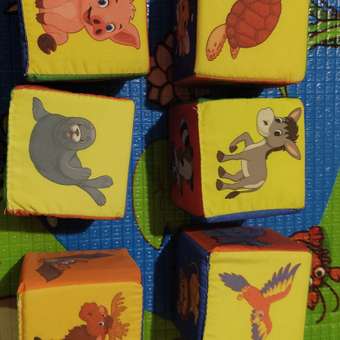 Кубики для малышей Русский стиль Веселый зоопарк 6шт Д-417-18: отзыв пользователя. Зоомагазин Зоозавр