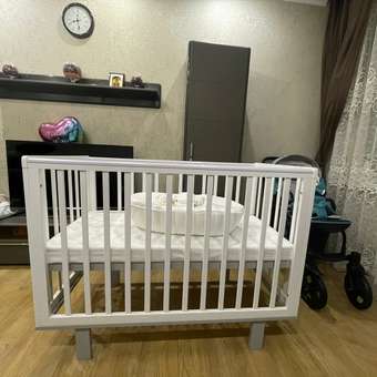 Детская кроватка Polini kids прямоугольная, (серый, белый): отзыв пользователя Детский Мир