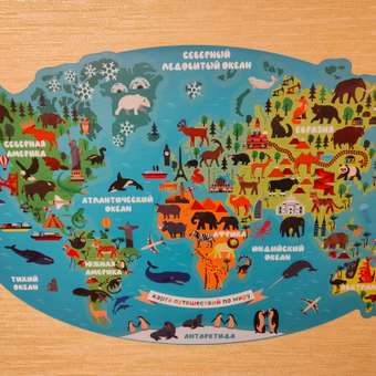 Наклейка интерьерная Woozzee Карта путешествий: отзыв пользователя Детский Мир