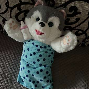 Мягкая интерактивная игрушка SHARKTOYS собачка с одеялом и бутылочкой: отзыв пользователя Детский Мир