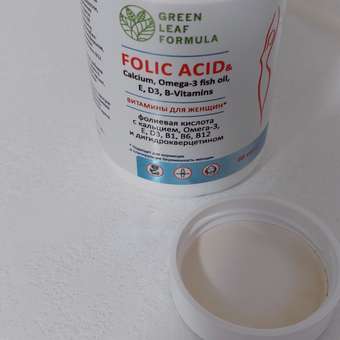 Фолиевая кислота и кальций Д3 Green Leaf Formula витаминный комплекс для беременных и кормящих женщин 60 капсул: отзыв пользователя Детский Мир