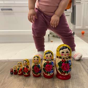 Семёновская Матрёшка Золотая Хохлома 7-ми кукольная: отзыв пользователя Детский Мир