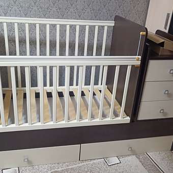 Детская кроватка Фея прямоугольная, поперечный маятник (бежевый, венге): отзыв пользователя Детский Мир